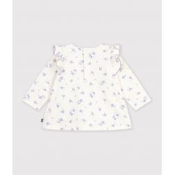 Blouse en coton manches longues imprim&eacute;e 