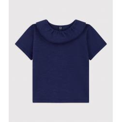 Blouse manches courtes bébé en jersey flammé