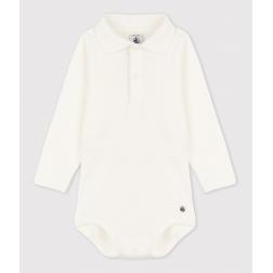 Body manches longues bébé col polo en coton