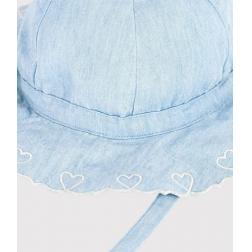 Capeline fille en chambray
