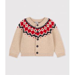 Cardigan bébé en tricot en laine et coton