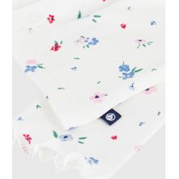 Cardigan en coton imprim&eacute; fleurs