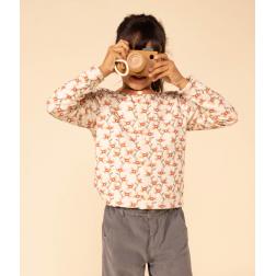 Cardigan imprimé en tubique matelassé enfant fille