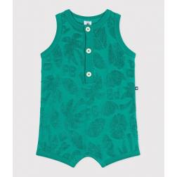 Combinaison courte en coton motifs palmiers