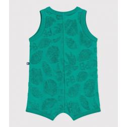 Combinaison courte en coton motifs palmiers