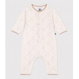 Combinaison longue b&eacute;b&eacute; en tricot de coton