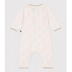 Combinaison longue b&eacute;b&eacute; en tricot de coton