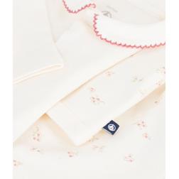 Ensemble b&eacute;b&eacute; en coton &agrave; col imprim&eacute; &agrave; fleurs 