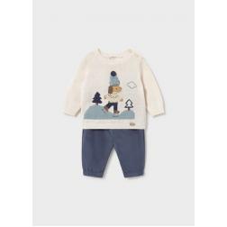 Ensemble pantalon et pull en jacquard