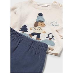 Ensemble pantalon et pull en jacquard