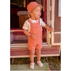 Ensemble salopette courte et tee shirt avec Bob 