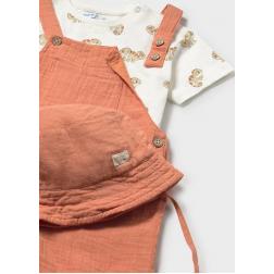 Ensemble salopette courte et tee shirt avec Bob 