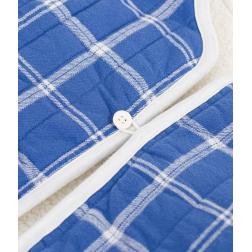 Gilet b&eacute;b&eacute; en flanelle et sherpa sans manches &agrave; carreaux 