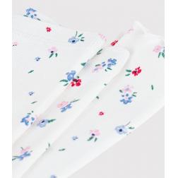 Legging en coton, imprim&eacute; fleurs 