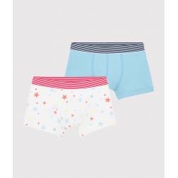 Lot de 2 boxers étoiles multico petit garçon en coton biologique