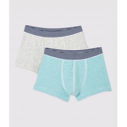 Lot de 2 boxers petit garçon en coton biologique