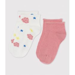 Lot de 2 paires de chaussettes enfant fille