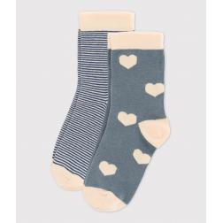 Lot de 2 paires de chaussettes enfant fille