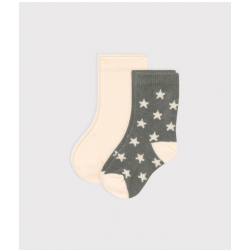 Lot de 2 paires de chaussettes étoiles bébé