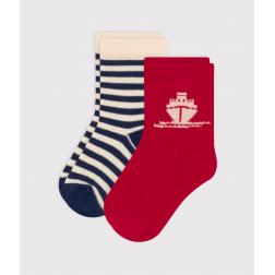 Lot de 2 paires de chaussettes port en jersey de coton bébé