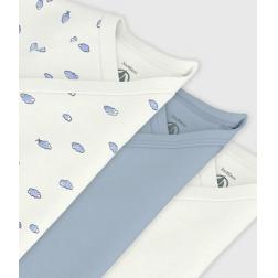 Lot de 3 bodies crois&eacute;s manches courtes en coton