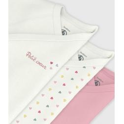 Lot de 3 bodies crois&eacute;s manches courtes en coton 