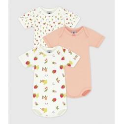 Lot de 3 bodies manches courtes en coton