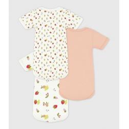 Lot de 3 bodies manches courtes en coton