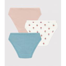 Lot de 3 culottes fleurs en coton petite fille