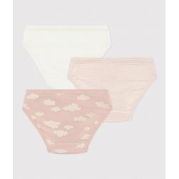 Lot de 3 culottes nuages en coton petite fille