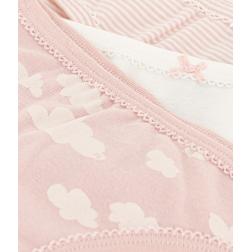 Lot de 3 culottes nuages en coton petite fille