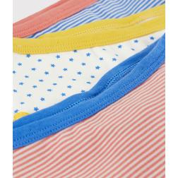 Lot de 3 culottes petite fille milleraies en coton biologique