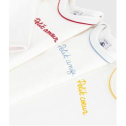 Lot de bodies manches longues en coton messages 