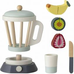 Mixeur avec fruits en bois