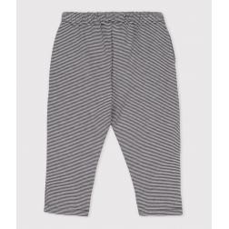 Pantalon bébé rayé en jersey épais