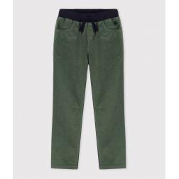 Pantalon droit en velours moyen enfant garçon