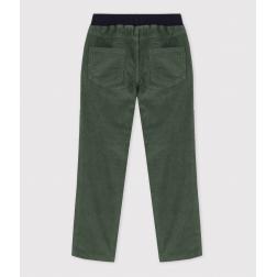 Pantalon droit en velours moyen enfant garçon