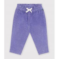 Pantalon en velours uni