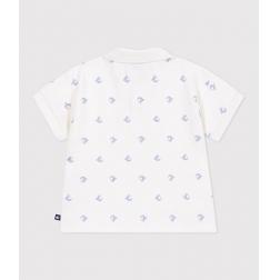 Polo en coton &agrave; manches courtes, imprim&eacute; bateaux 