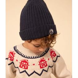 Pull jacquard en laine et coton enfant fille / garçon