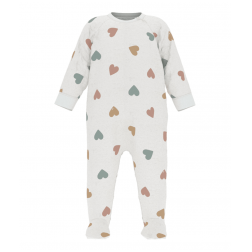 Pyjama bébé coeurs multicolores en velours