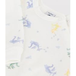 Pyjama b&eacute;b&eacute; en velours imprim&eacute; dragons 