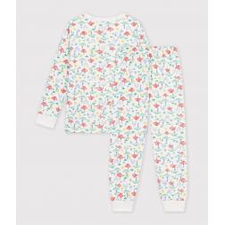 Pyjama enfant en molleton imprim&eacute; champignons 