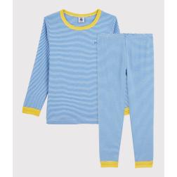 Pyjama rayé milleraies petite fille/petit garçon en coton biologique