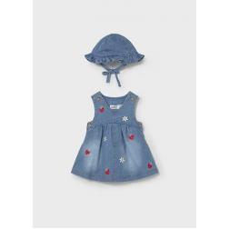 Robe avec chapeau &agrave; volants