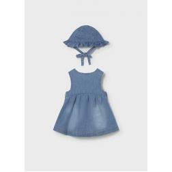 Robe avec chapeau &agrave; volants