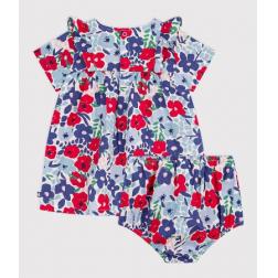 Robe en coton manches courtes et son bloomer 
