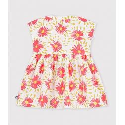 Robe en coton manches courtes imprim&eacute;e 