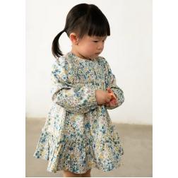 Robe en velours imprim&eacute;e