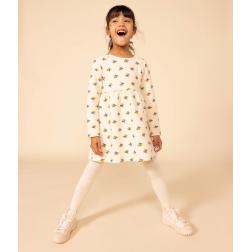 Robe manches longues en tubique imprimé enfant fille